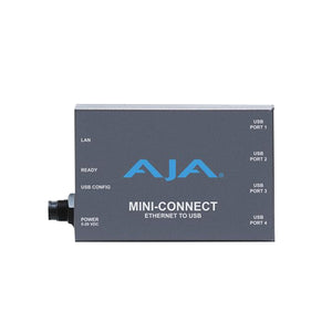 AJA-MINI-CONNECT  Ethernet (RJ-45) to 4 USB enables Ethernet control/status of ROI devices