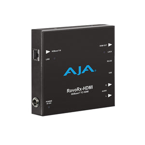 AJA-ROVORX-HDMI  HDBaseT to HDMI (w/ PoH) also facilitates power/display/control/interfaceto RovoCam