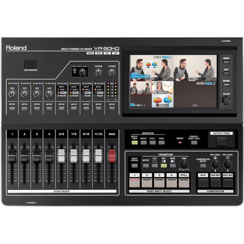 Roland VR50HDMK2 Multi format HD AV Mixer with USB 3.0 for streaming & capture